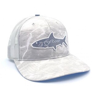 Scott Fly Rods Bone Fish Mesh Hat in Grey and White Water Camo